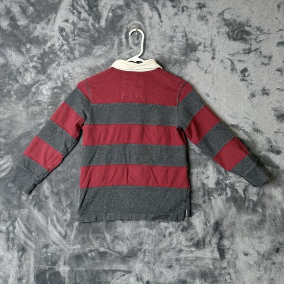 Urban Pipe Line Polo Kids Rugby Size Small Red Gray Striped Collard - Picture 6 of 6